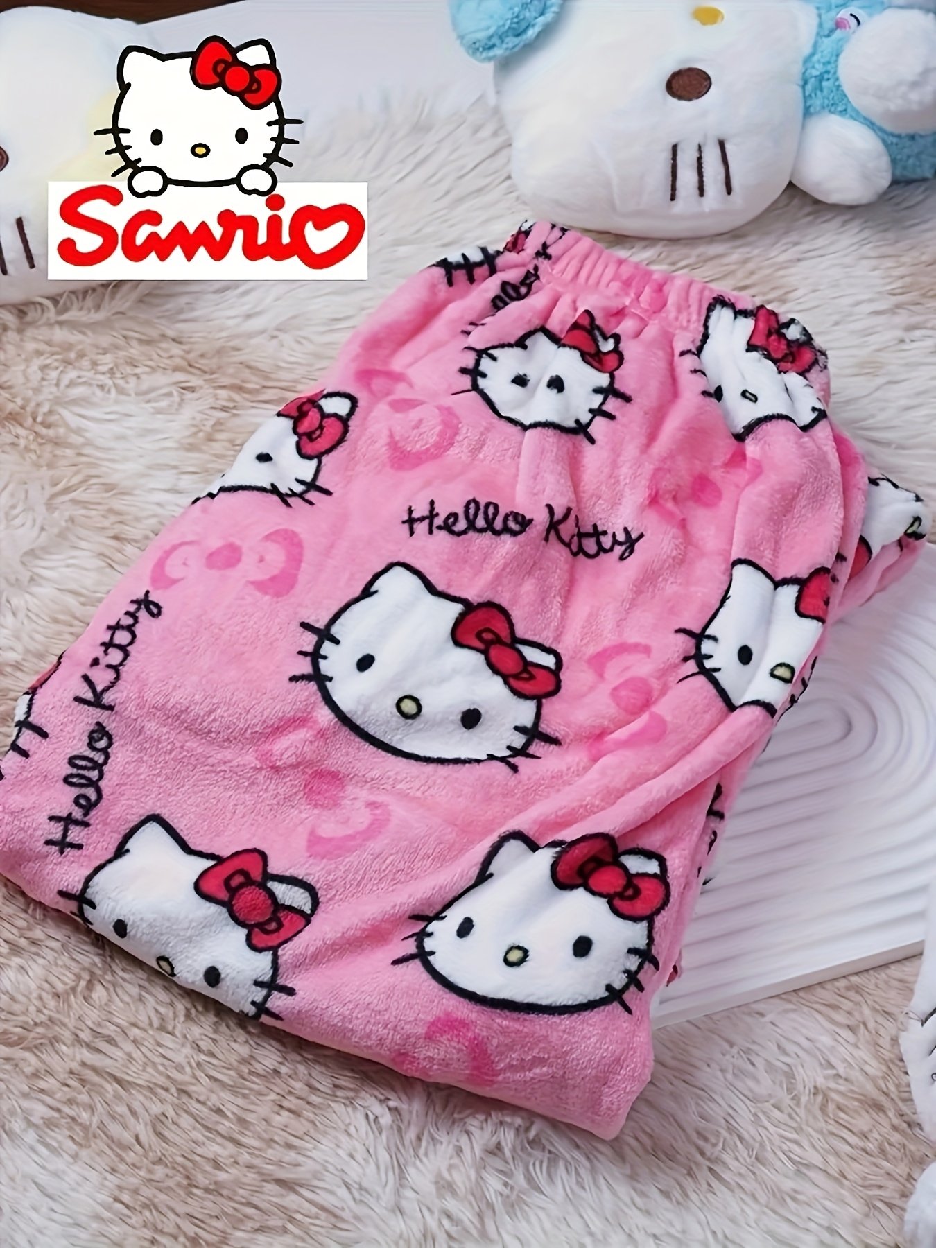 Sanrio Hello Kitty Men'S Loose Fleece Pants - Image 8