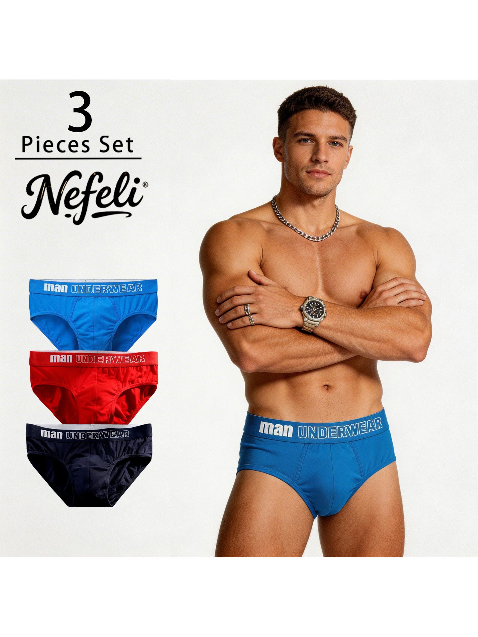 Set of 3 Mid-Rise Triangle Briefs