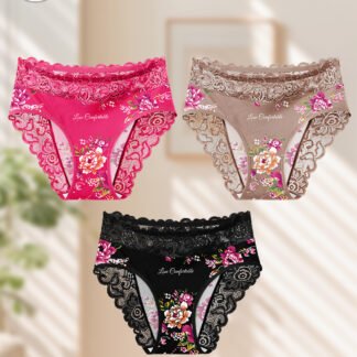 3 Pack Fashionable Lace Women's Underwear
