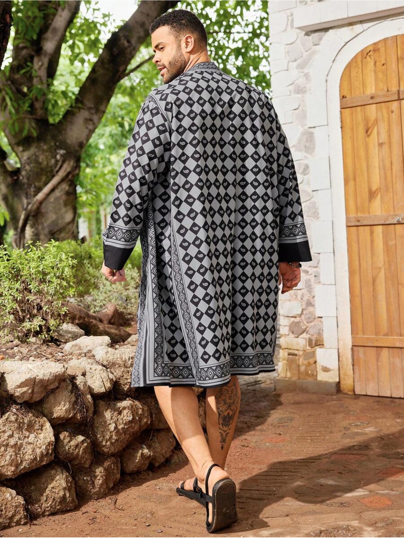 ResortEase Printed Robe And Shorts Set - Image 2