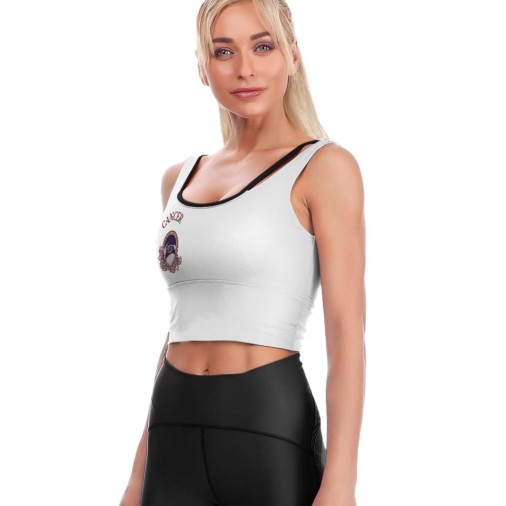 Crop Top Sports Bra - Cancer by GakFace