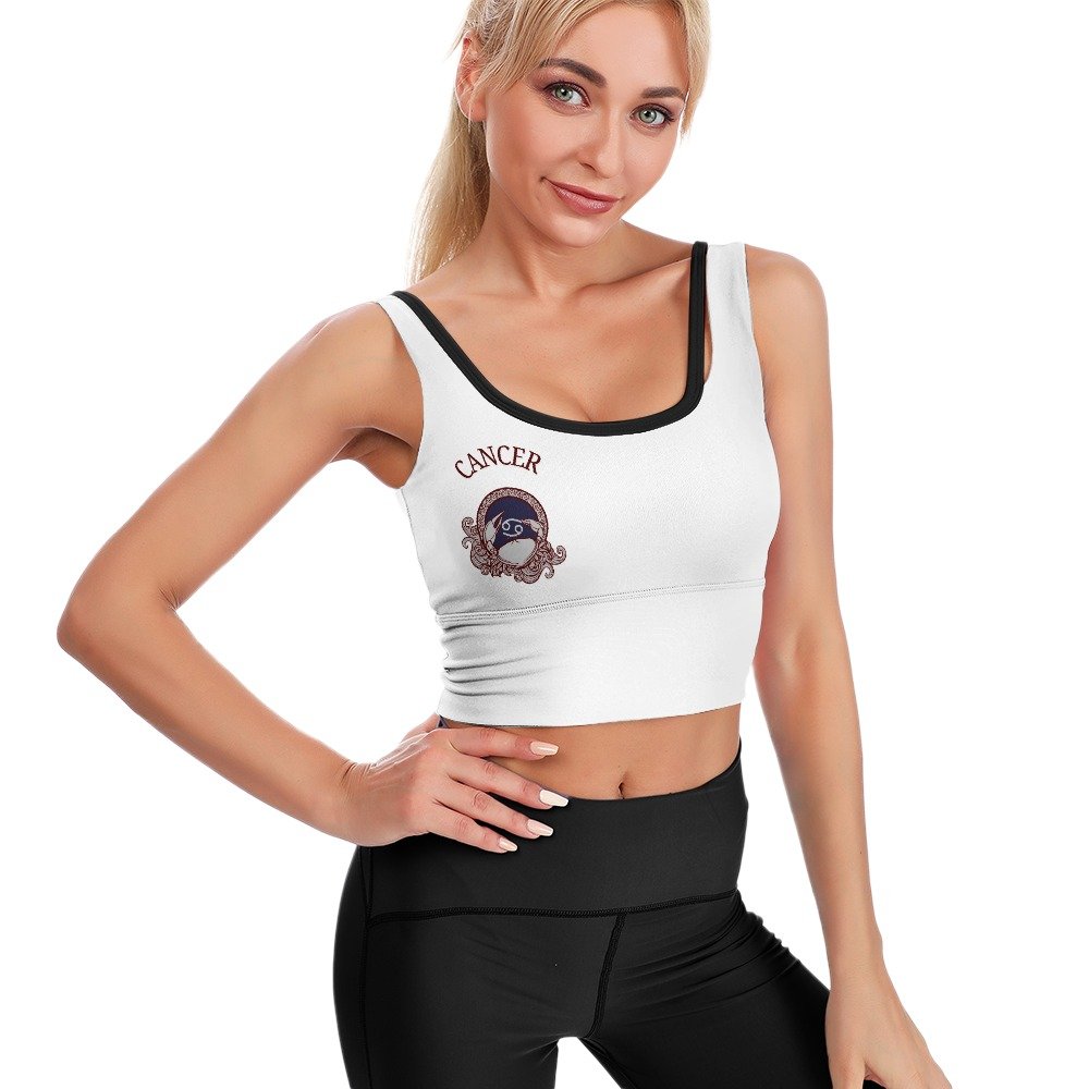 Crop Top Sports Bra - Cancer by GakFace - Image 3