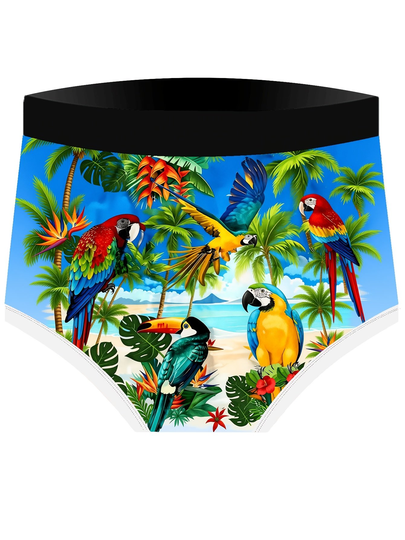 3-Pack Parrot Beach Cartoon Print Fashion Panties - Image 8