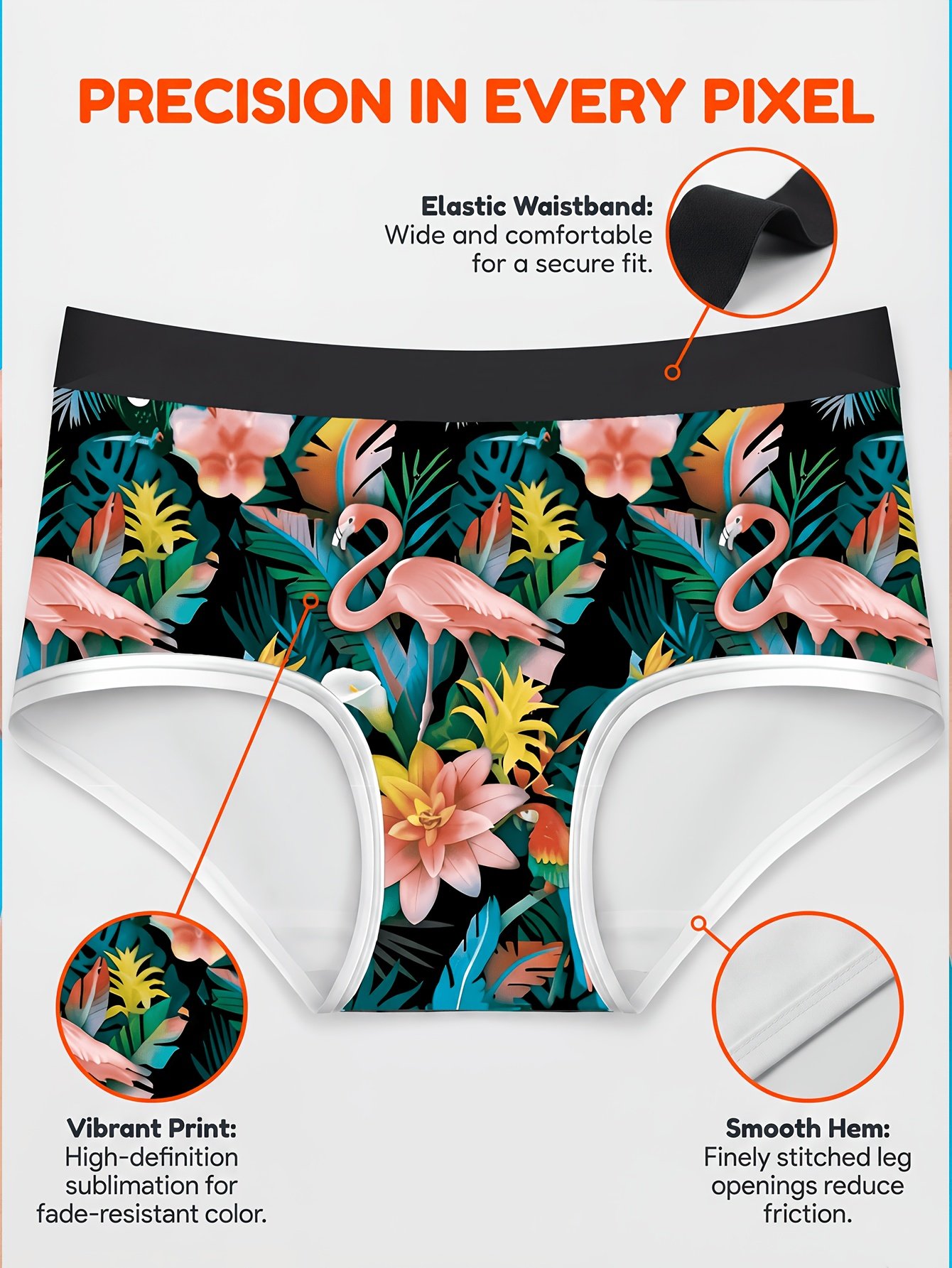 3-Pack Parrot Beach Cartoon Print Fashion Panties - Image 4